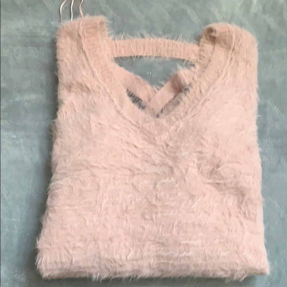 Blush colored soft sweater